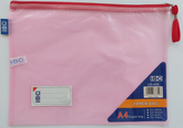 IBC Mash Zipper Bag Pink Colour A4 Size .